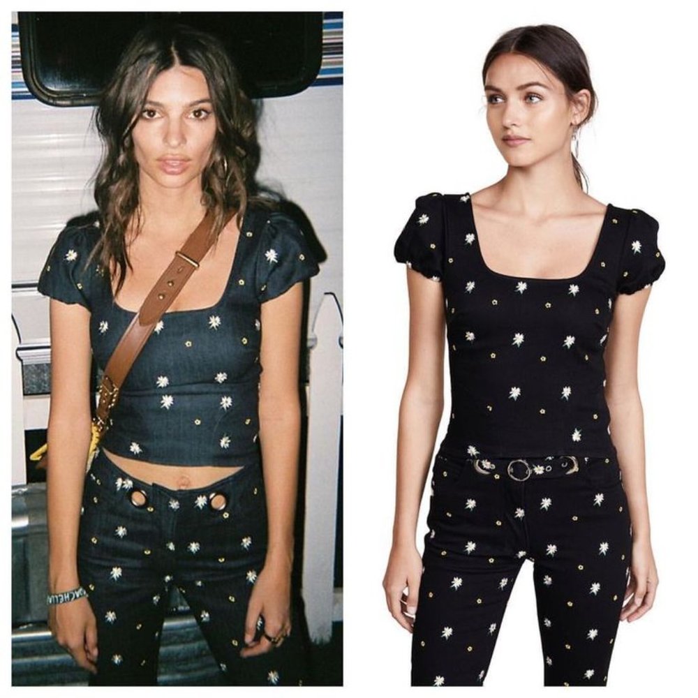 Rare Miaou Denim Daisy matching set